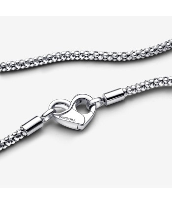 Maille Cloutée - Coeur - Argent - Collier Pandora store