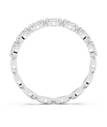 Vittore - Blanc Argenté - Marquise - Bague - Swarovski pas cher chine