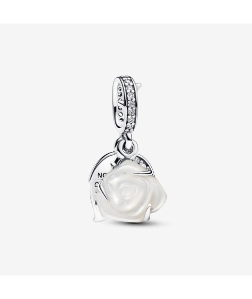 Nature - Rose Blanche - Argent - Charms Pandora store