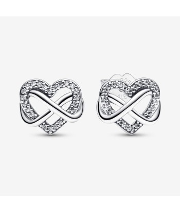 Coeur Infini Scintillant - Argent - Boucles d'oreilles Pandora france