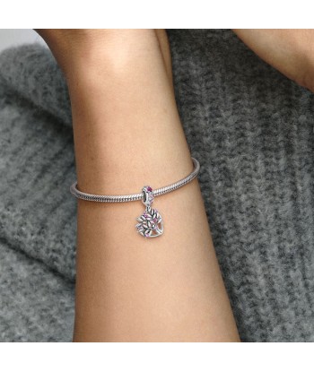 Arbre de Vie & Coeur Rose - Argent - Charms - Pandora 50-70% off 