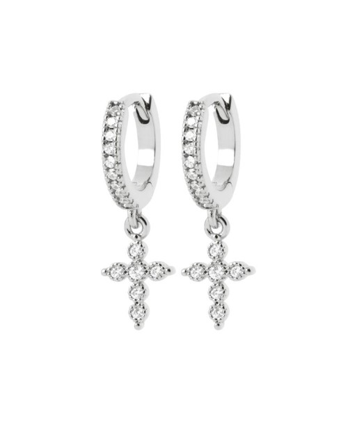 Croix - Boucles d'oreilles - Argent en stock