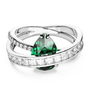 Hyperbola - Vert Argenté - Cocktail - Bague - Swarovski les ctes