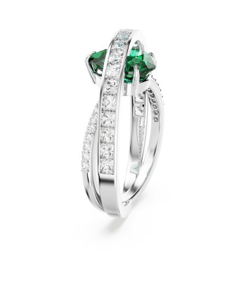 Hyperbola - Vert Argenté - Cocktail - Bague - Swarovski les ctes