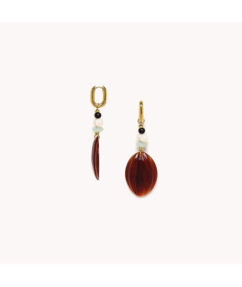 Okinawa - Corne - Boucles d'oreilles - Nature Bijoux pas cher chine