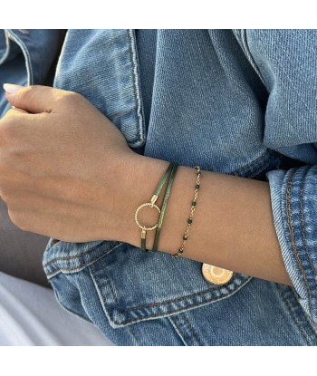 Yvonne - Olive Irisé - Bracelet - Flowers for Zoé à prix réduit toute l'année