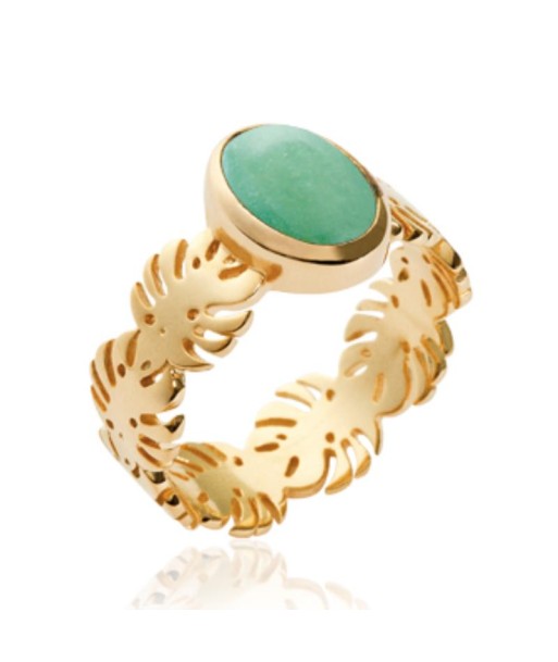 Aventurine  - Bague en Plaqué Or - Azuline 50-70% off 