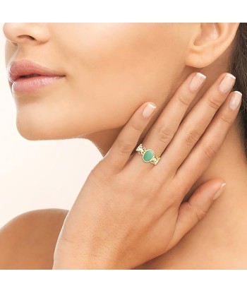 Aventurine  - Bague en Plaqué Or - Azuline 50-70% off 